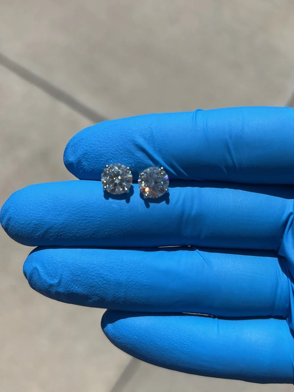 Moissanite Diamond Stud Earrings